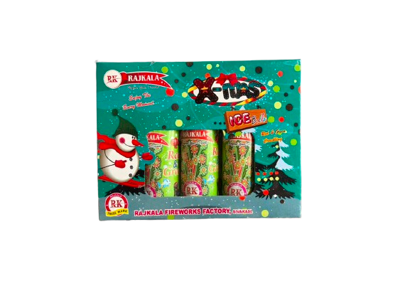 X-mas Red & Green Crackling | 1 Box | 3 Pce